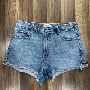 Abercrombie & Fitch Light Blue High Rise Jean Shorts